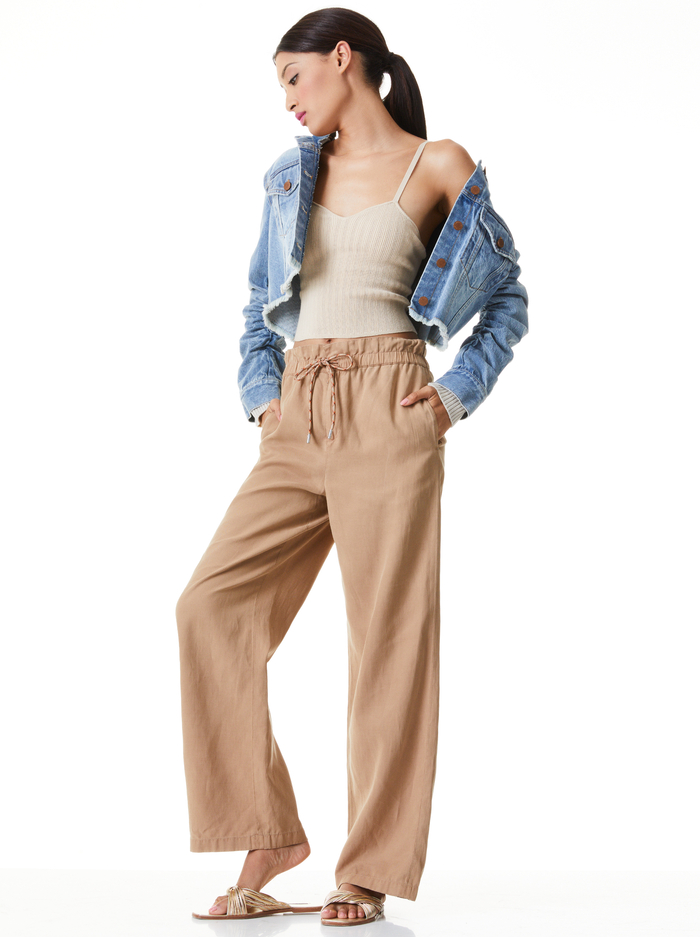 EMMA SCRUNCHED SLEEVE HOODIE DENIM JACKET - BEST INTENTIONS image 4 - Alice And Olivia