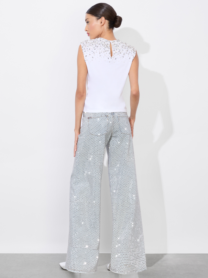 MICAH MUSCLE TANK - OFF WHITE MULTI image 2 - Alice And Olivia