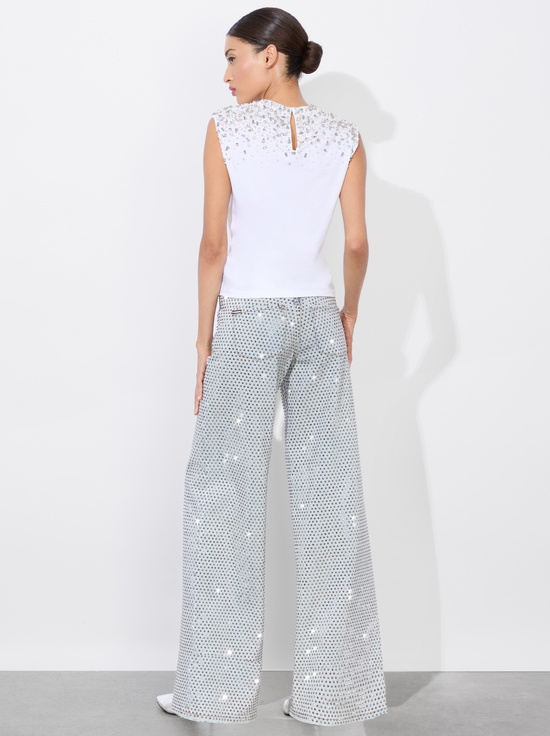 OFF WHITE MULTI-MICAH MUSCLE TANK