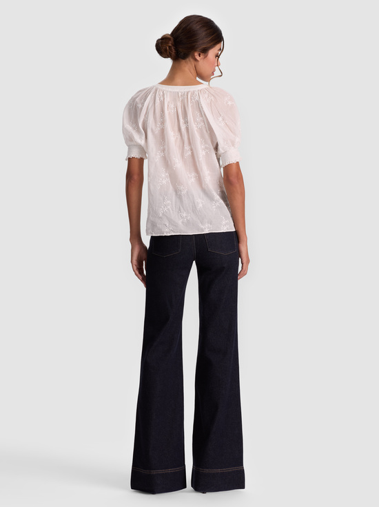 OFF WHITE-THALIA BUTTON DOWN BLOUSE