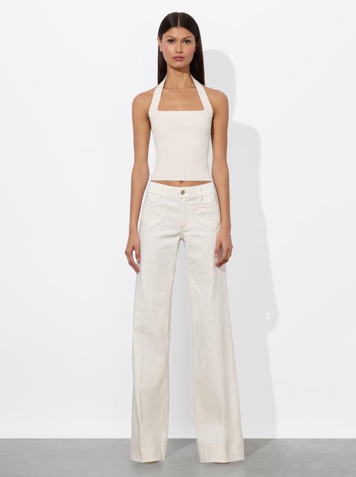 SLAY HEART FRONT JEAN - VANILLA image 1 - Alice And Olivia