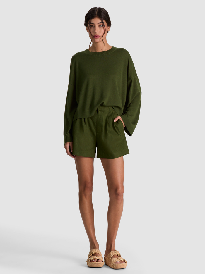 MARGIE WOOL PULLOVER - DARK FERN image 1 - ALICE + OLIVIA