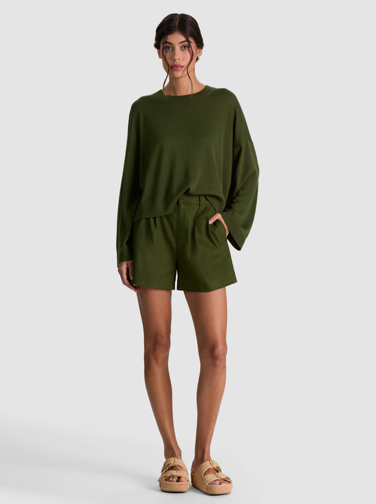 DARK FERN-MARGIE WOOL PULLOVER