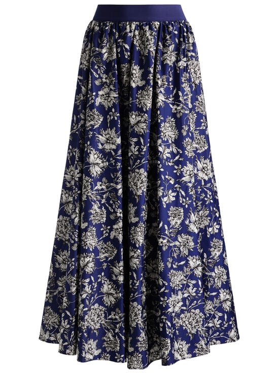 BLOOMING WILD INDIGO-NILDA MAXI SKIRT