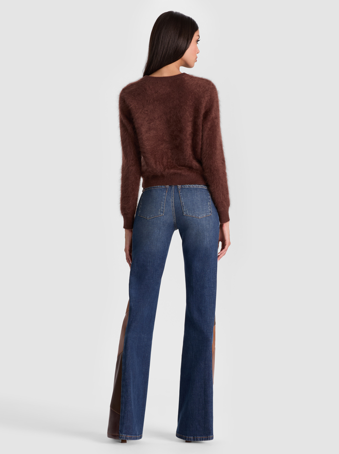 CAROLEE CASHMERE PULLOVER - DARK CHOCOLATE image 2 - Alice And Olivia