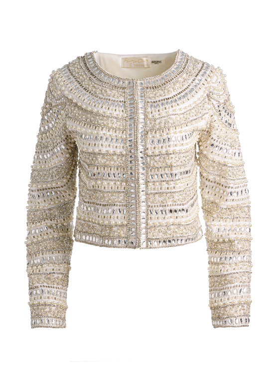OFF WHITE/SILVER-KIDMAN EMBELLISHED JACKET