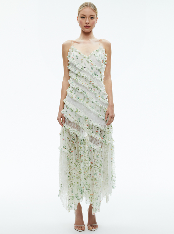 SONDRA LACE RUFFLED MAXI DRESS - GEORGIA FLORAL image 3 - Alice And Olivia