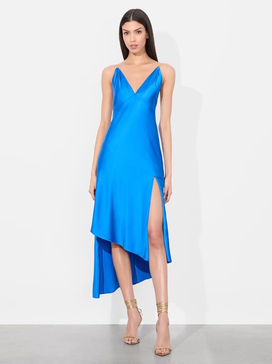 TRUE BLUE-SAVANA CHAIN STRAP MIDI DRESS