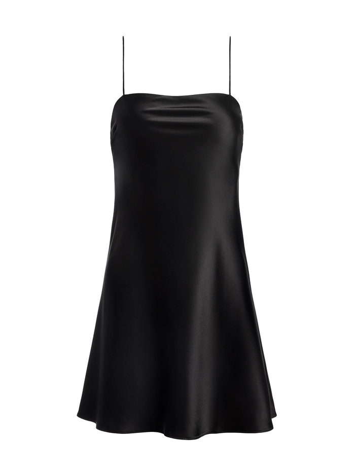 NOELIE COWL BACK DRESS - BLACK/OFF WHITE image 5 - Alice And Olivia
