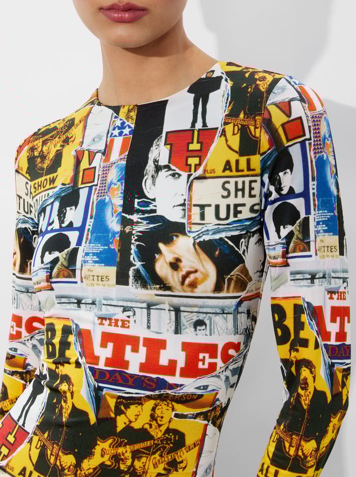 A+O X THE BEATLES DELORA MINI DRESS - ALL STAR SHOW image 1 - Alice And Olivia
