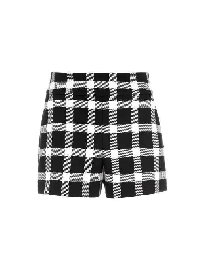 DONALD HIGH WAIST PLAID SHORT - BLACK/WHITE image 5 - Alice And Olivia