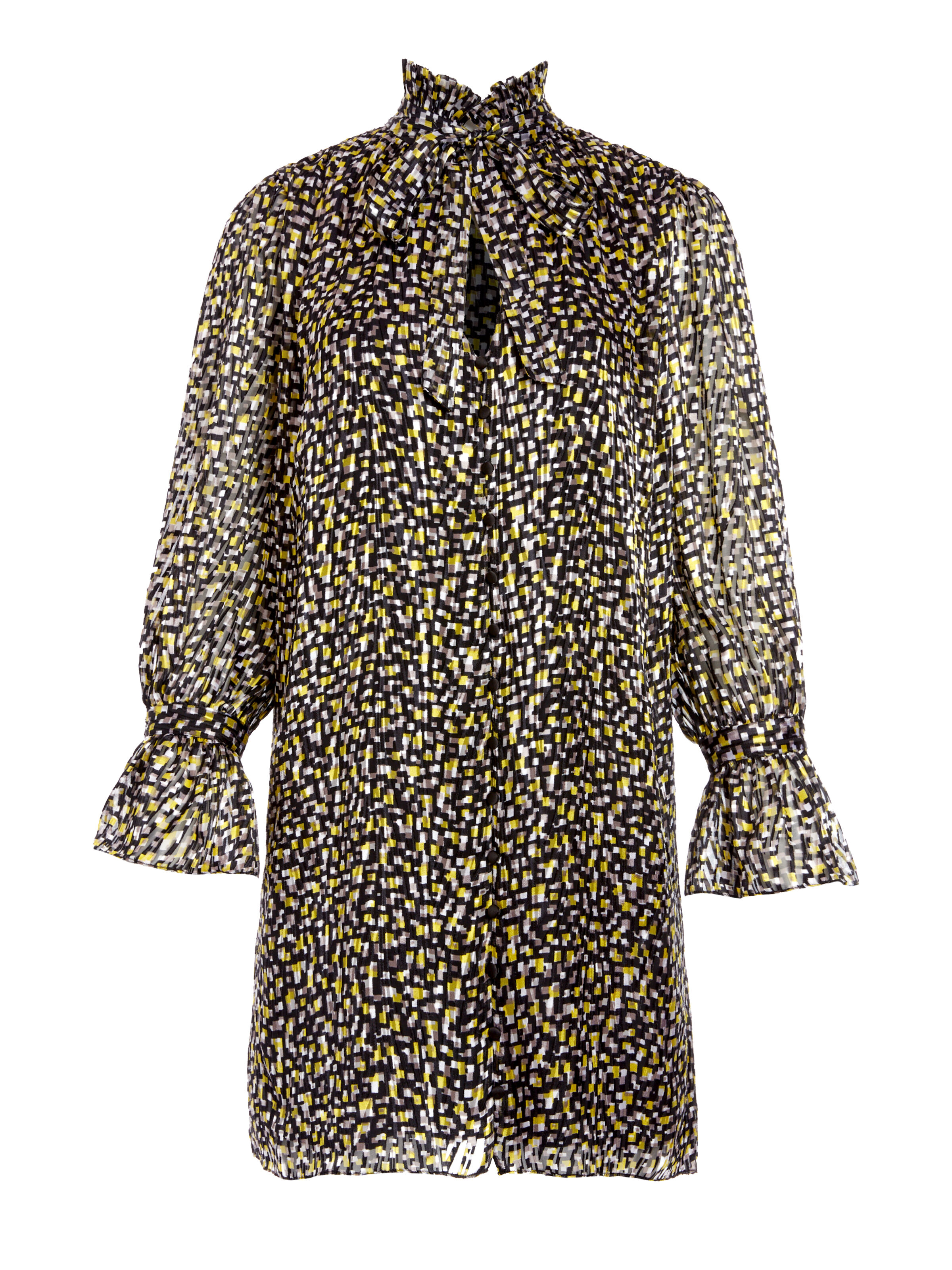 alice and olivia neon yellow dress