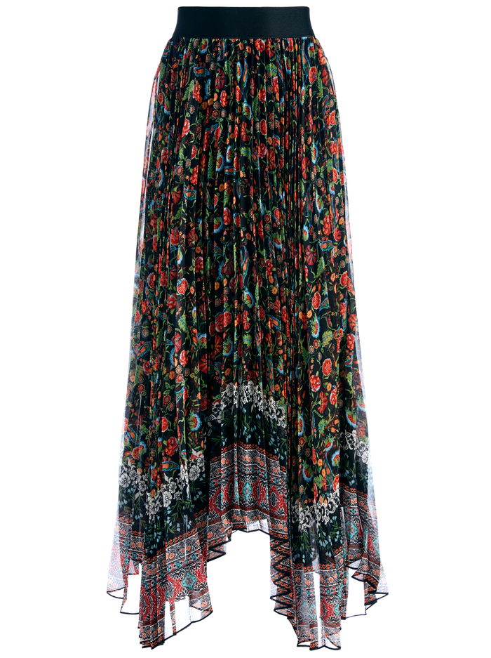 KATZ PLEATED MAXI SKIRT - PARADISE MULTI image 5 - Alice And Olivia