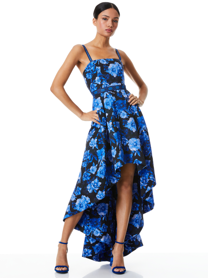 FLORENCE SPAGHETTI STRAP GOWN - DREAM FLORAL ROYALTY image 4 - Alice And Olivia