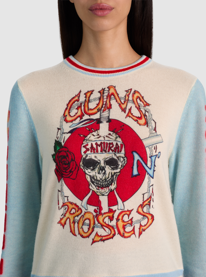 CAROLEE WOOL PRINTED PULLOVER - APPETITE FOR DESTRUCTION image 3 - ALICE + OLIVIA
