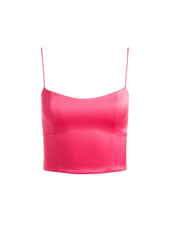 RASPBERRY-SAYLOR BUSTIER CAMI TOP