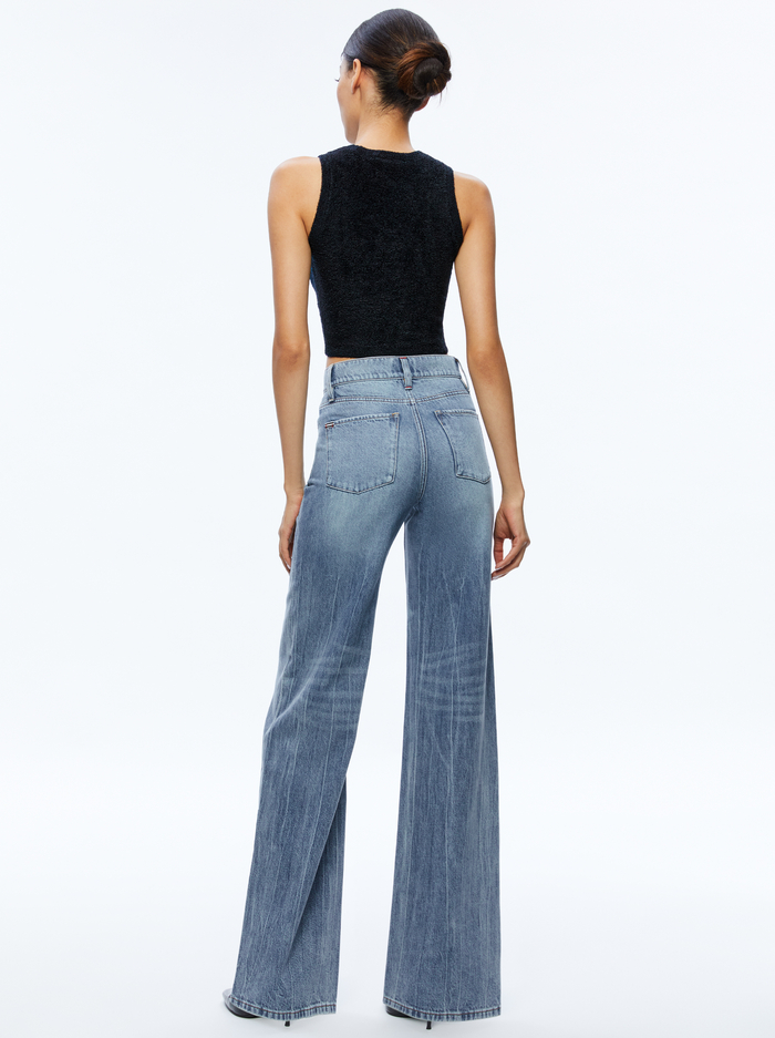 AMITY SLEEVELESS CROPPED TANK - BLACK image 1 - Alice And Olivia
