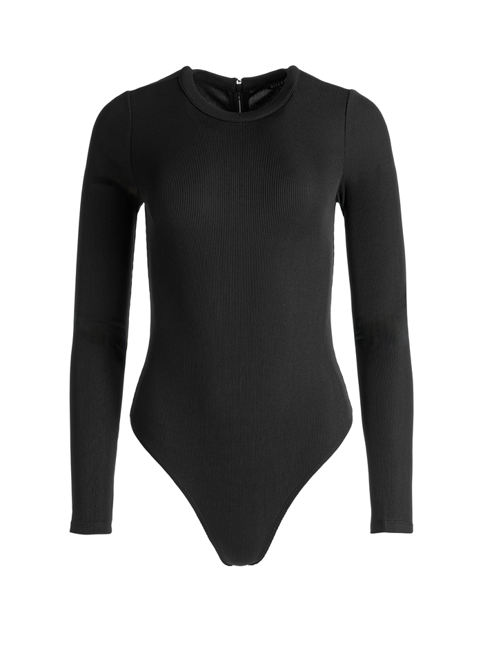 OLEA ROUND NECK BODYSUIT - BLACK image 2 - Alice And Olivia