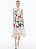 HAVEN FLARED MIDI DRESS - BLUSH KISS VANILLA