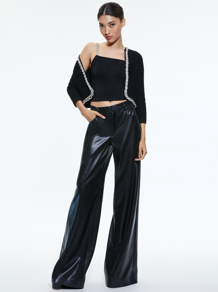 AKIRA EMBELLISHED CARDIGAN - BLACK image 4 - Alice And Olivia
