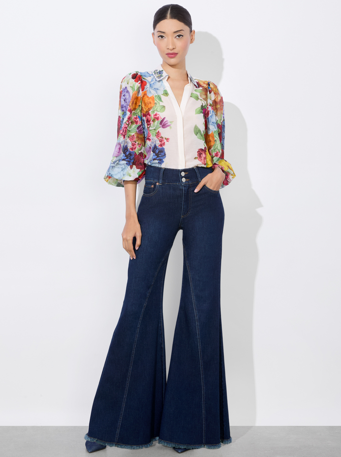 ROANNE BUTTON DOWN - GARDEN BRUNCH OFF WHITE image 4 - Alice And Olivia