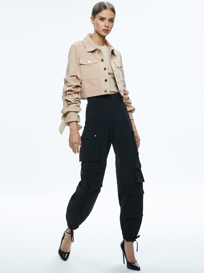 OLYMPIA CARGO PANTS - BLACK image 4 - Alice And Olivia