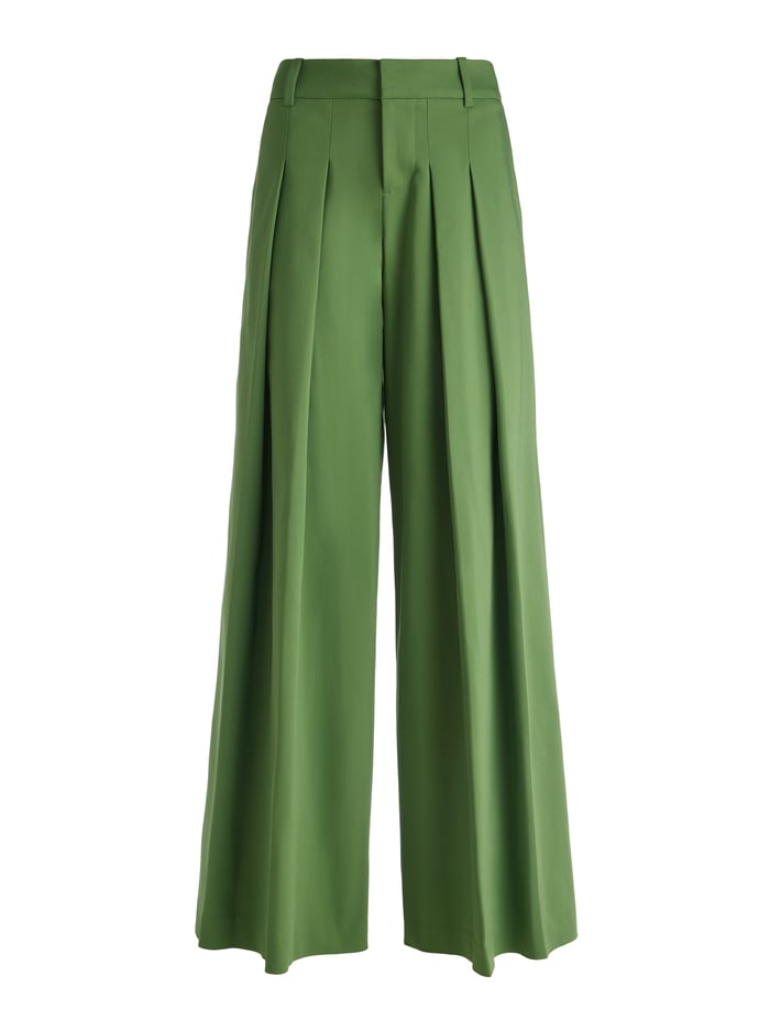 BLAIRE WIDE LEG PLEATED PANT - AVOCADO image 5 - Alice And Olivia