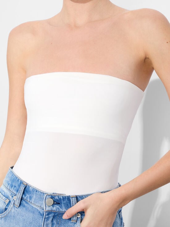 OFF WHITE-NAOMI STRAPLESS BODYSUIT