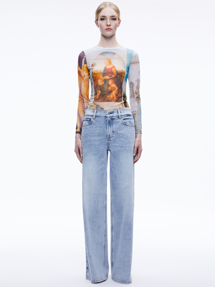 DELAINA MESH CROP TOP - SUNDAY DREAMING image 2 - ALICE + OLIVIA