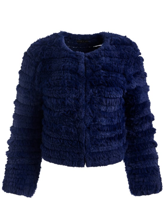 INDIGO-FAWN FAUX FUR JACKET