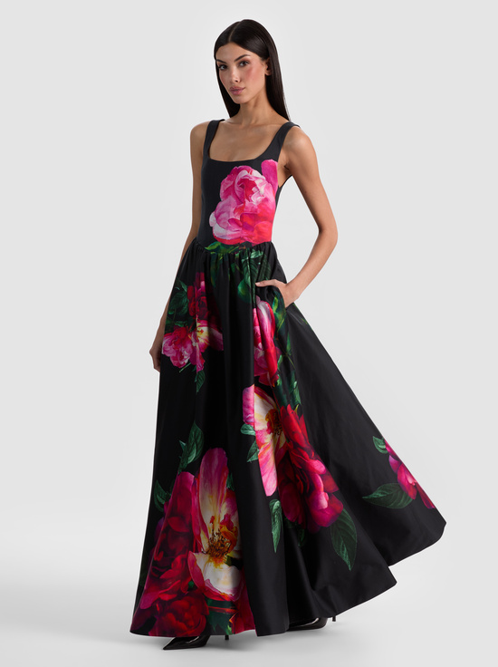EMPRESS BLOOM BLACK-TARRIE MAXI DRESS