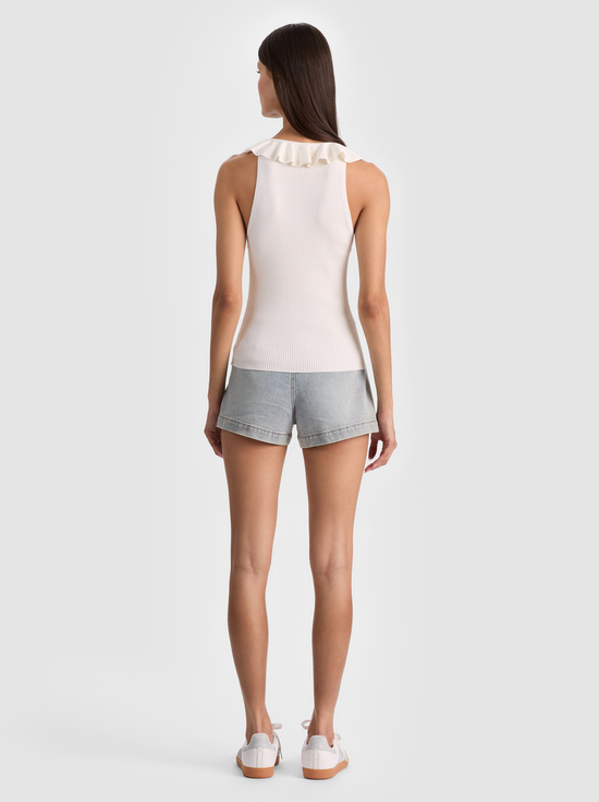 SOFT WHITE-MARNIE RUFFLE TANK