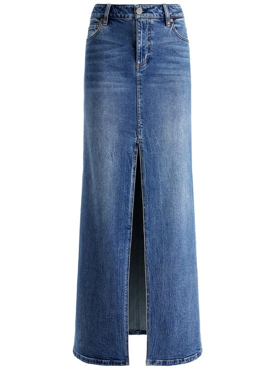 BROOKLYN BLUE-RYE DENIM MAXI SKIRT