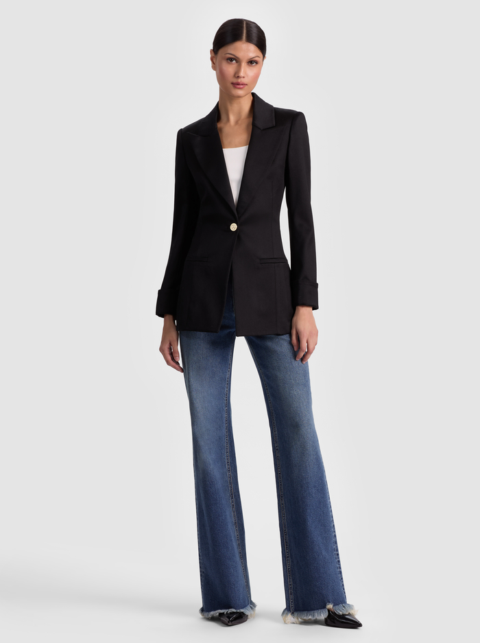 BURNS FITTED BLAZER - BLACK image 1 - ALICE + OLIVIA