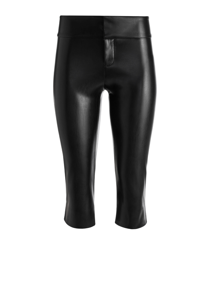 OLIVIA LOW RISE VEGAN CLAM DIGGER PANT - BLACK image 5 - Alice And Olivia