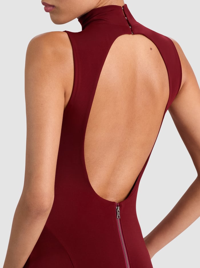 AUGUSTA OPEN BACK MAXI DRESS - OXBLOOD image 1 - Alice And Olivia