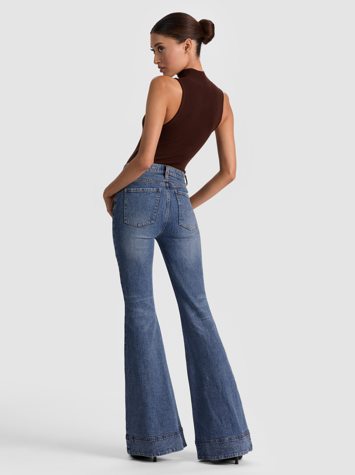 BEAUTIFUL EMBROIDERED JEAN - BROOKLYN BLUE/MULTI image 2 - Alice And Olivia