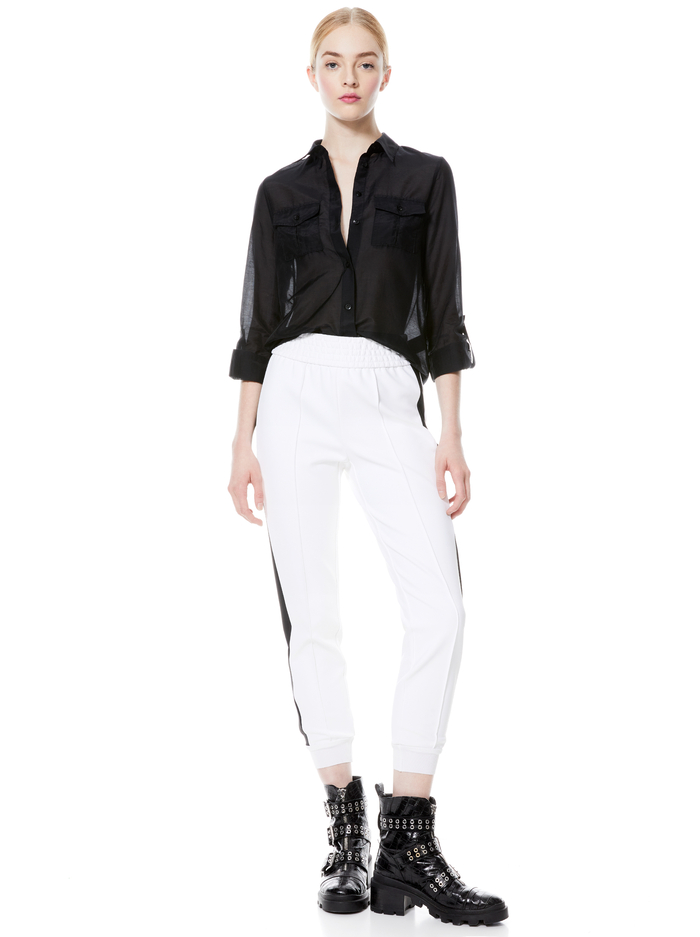 WILLA CARGO POCKET TOP - BLACK image 2 - Alice And Olivia