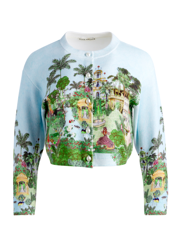 BRIGID EMBROIDERED CROPPED CARGIAN - COUTURE PALACE image 5 - Alice And Olivia