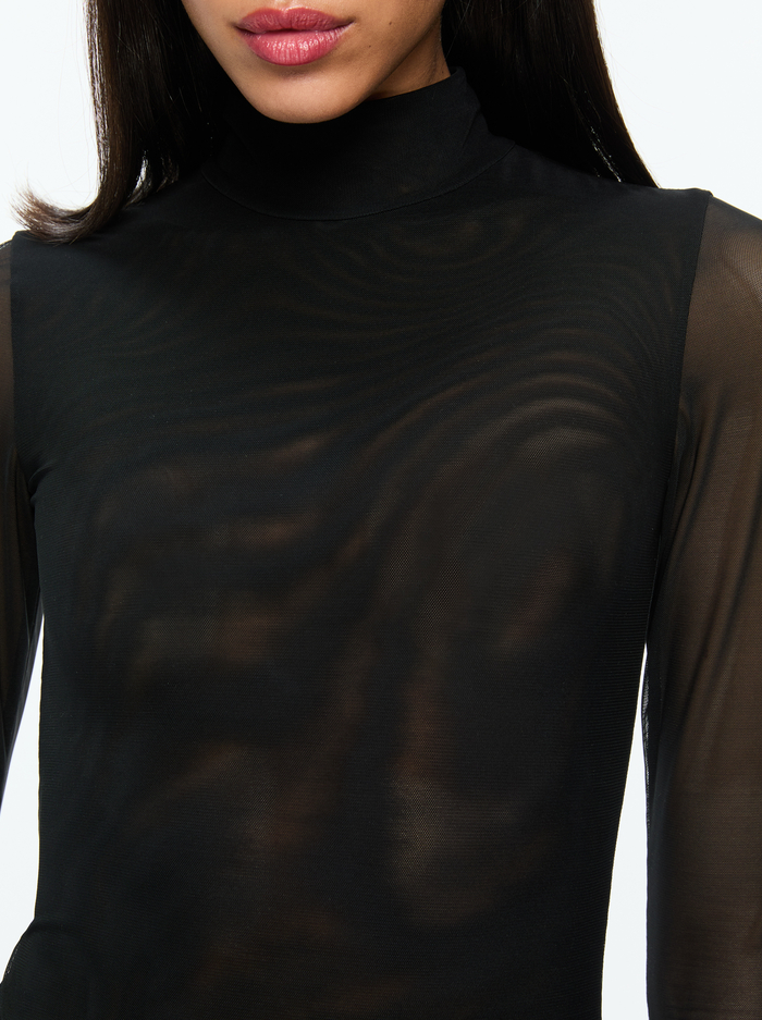 CLARINDA TURTLENECK BODYSUIT - BLACK image 3 - Alice And Olivia