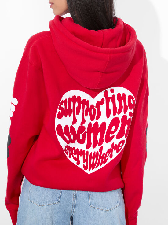 BRIGHT RUBY-WE HEART LA HOODIE