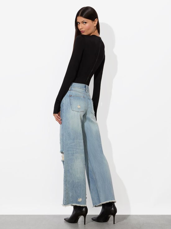 BLACK-OLEA LONG SLEEVE BODYSUIT