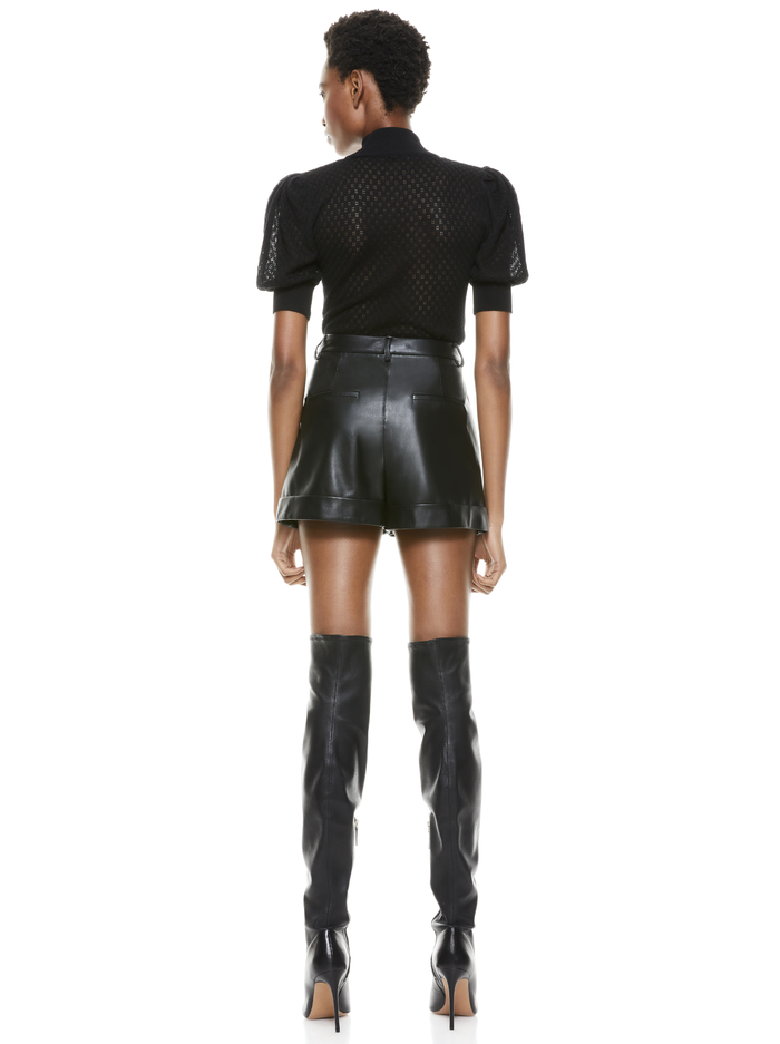 SHONDA PUFF SLEEVE SWEATER - BLACK image 2 - ALICE + OLIVIA