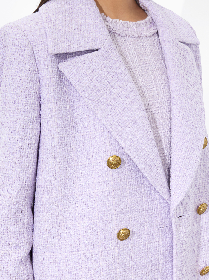 NICHOLAS DOUBLE BREASTED COAT - LILAC image 4 - Alice And Olivia
