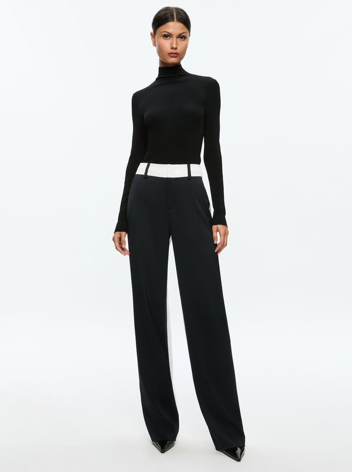 ROBERTA RIBBED TURTLENECK - BLACK image 1 - Alice And Olivia