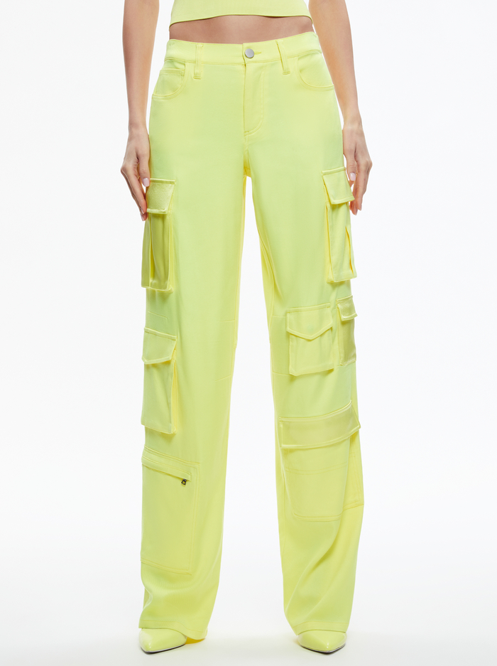 LUIS CARGO PANT - LEMON - Alice And Olivia