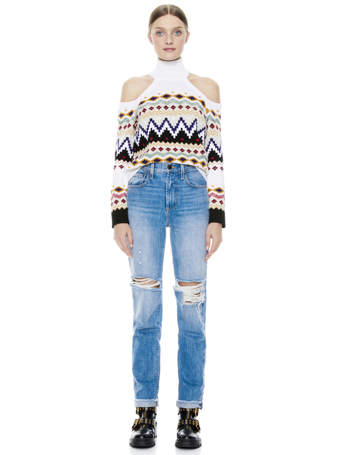 LEORA FAIRISLE TURTLENECK - MULTI image 4 - Alice And Olivia