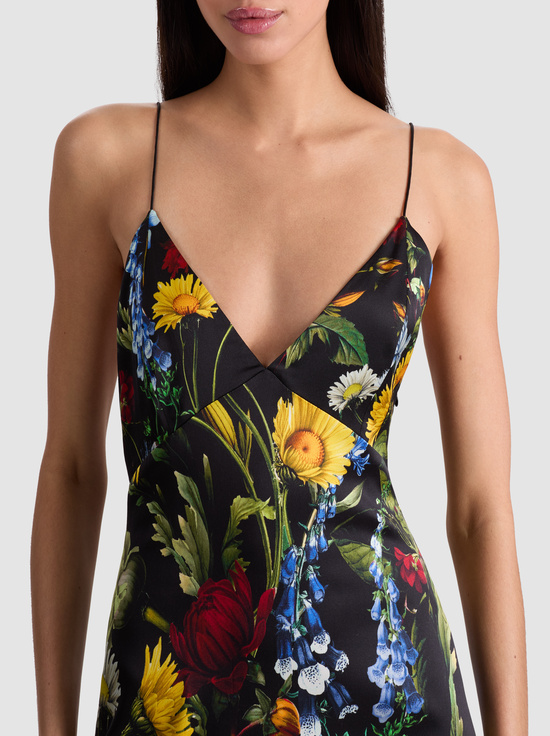 SOCIAL HOUR BLACK-LUCIANA SLIP DRESS