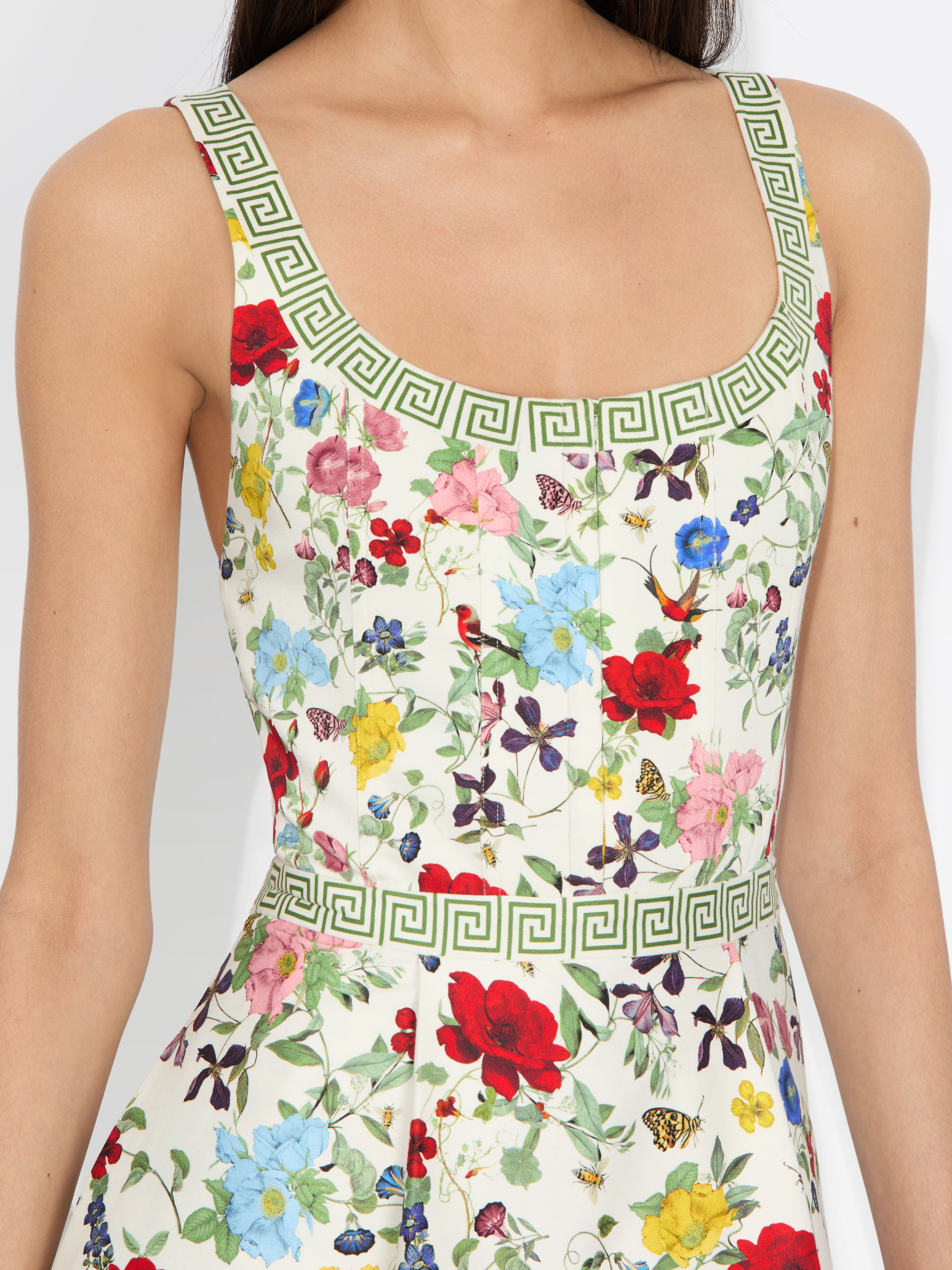 Tabitha Lace Button Front Cropped Blouse In Georgia Floral Tabitha Lace Button Front Cropped Blouse In Georgia Floral