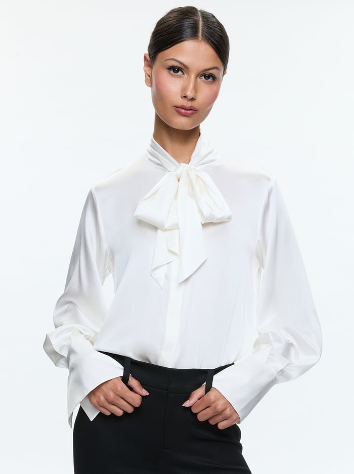 LLOYD BUTTON DOWN - OFF WHITE - Alice And Olivia